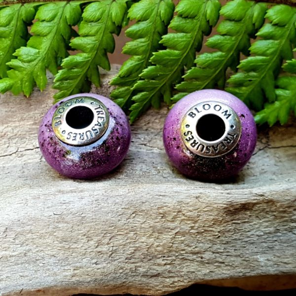Placenta Beads: silver eyelets can fit Pandora style bracelets or chain necklace
